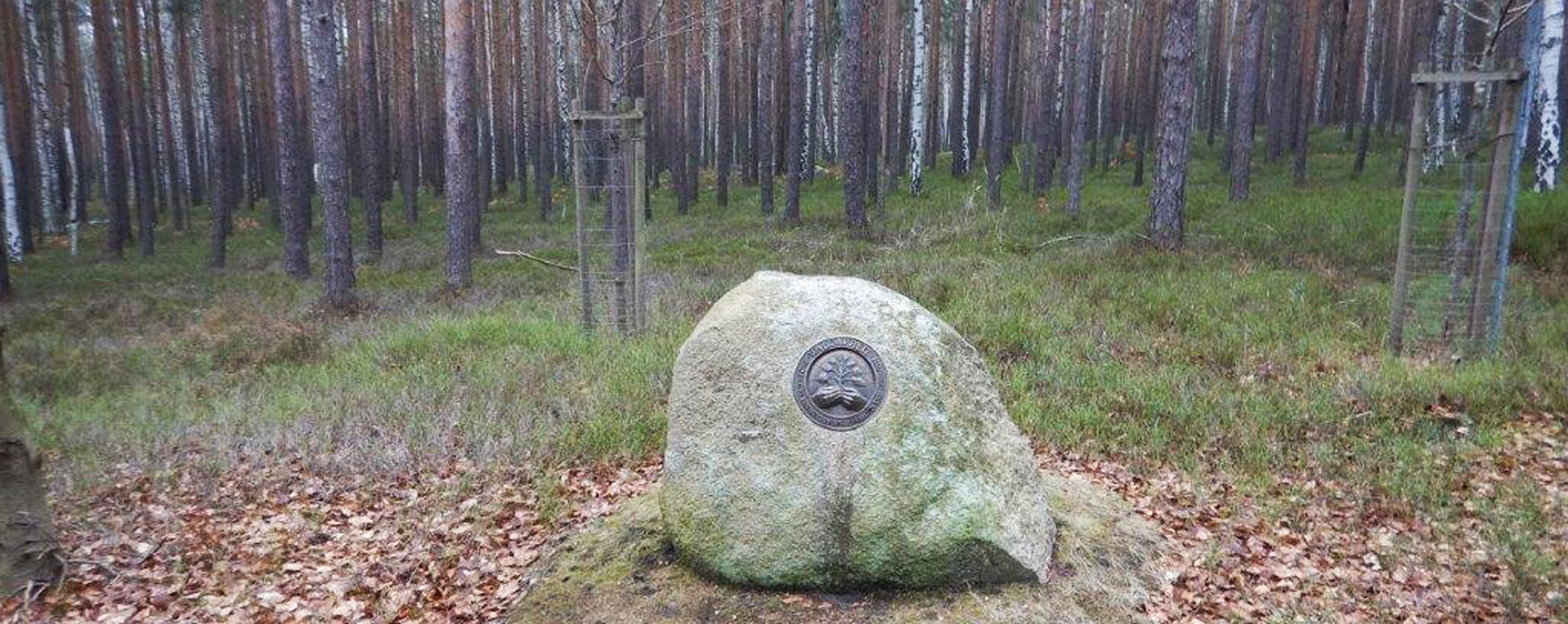 Gedenkstein im Wald