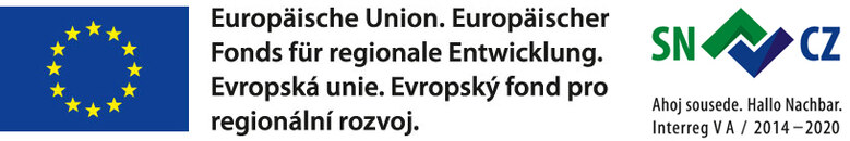 Logos der EU und der Zusammenarbeit Sachsen und Tschechien