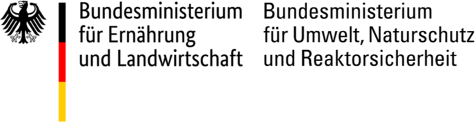 Logos der Bundesministerien für Ernähring und Landwirtschaft und für Umwelt, Naturschutz und Reaktorsicherheit